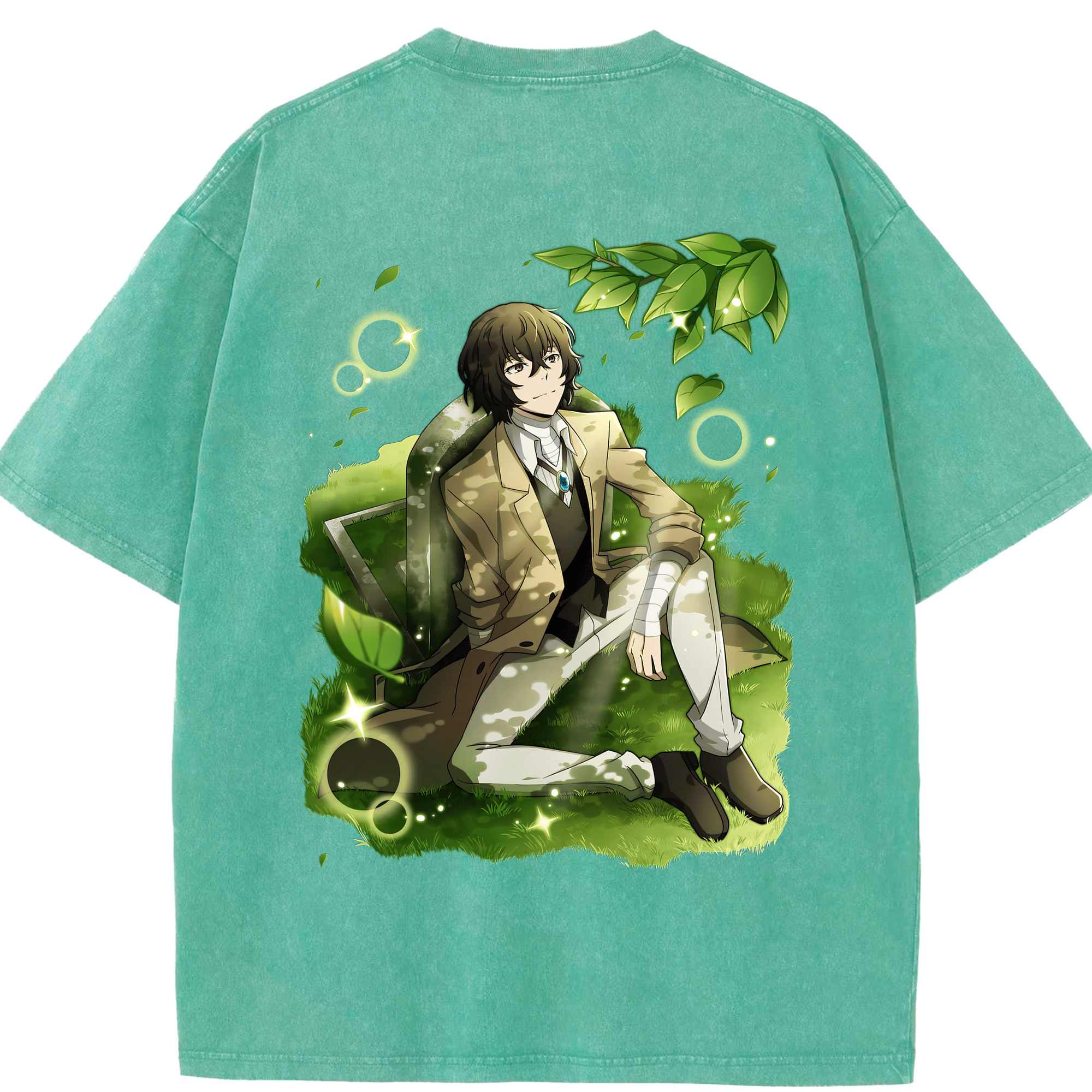 （画像用） 文豪ストレイドッグス Bungo Stray Dogs 綿100% ヴィンテージ風 半袖Tシャツ（背面プリント）